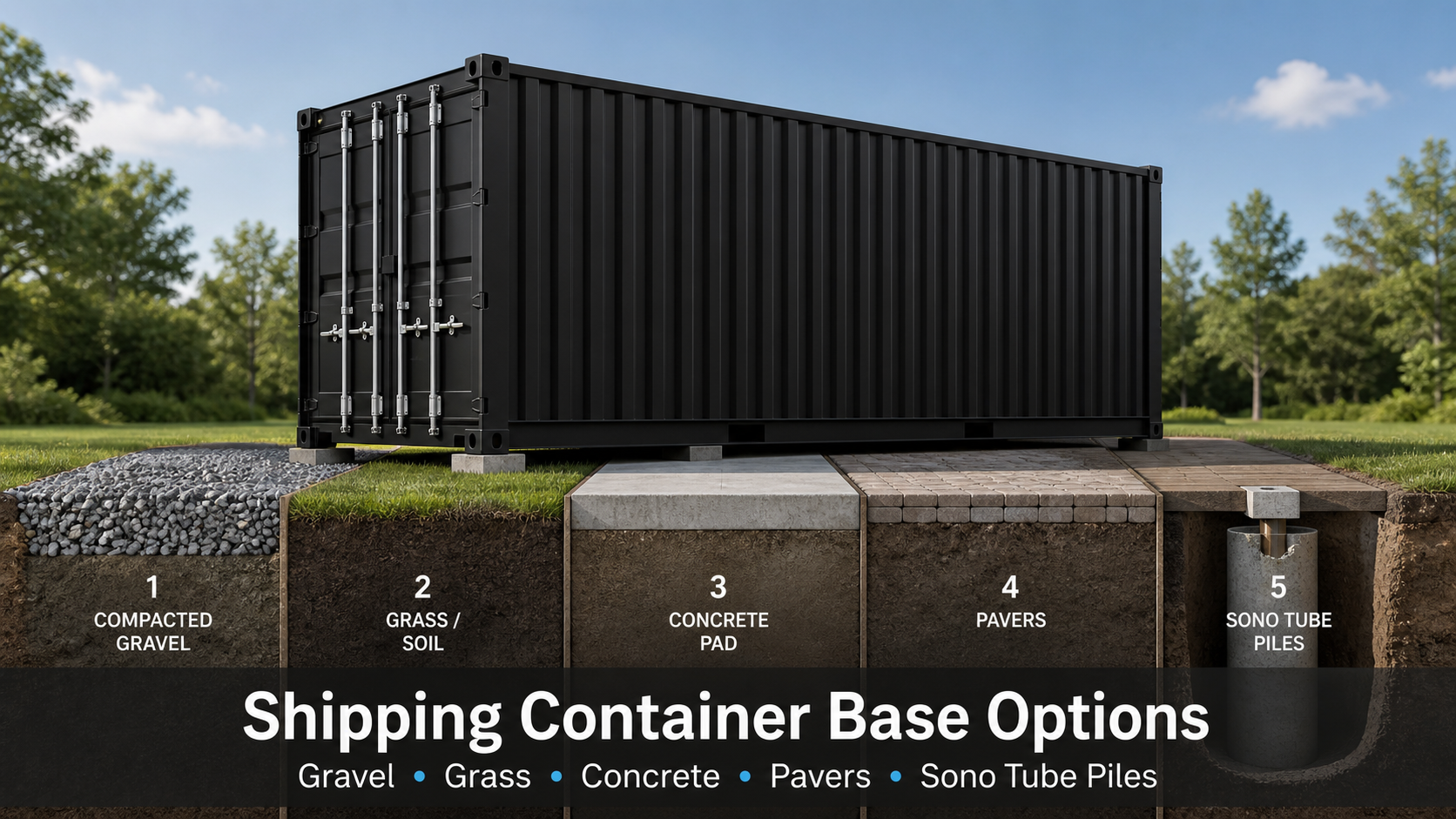 shipping container base