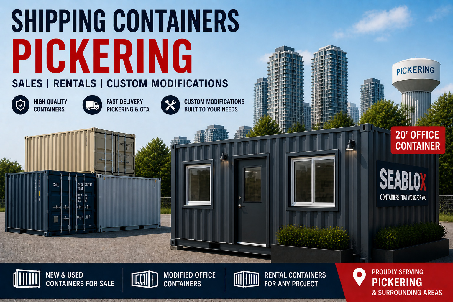 shipping containers pickering